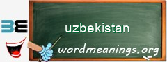 WordMeaning blackboard for uzbekistan